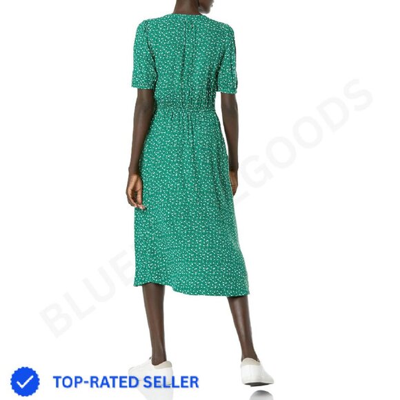 Fit and Flare Midi Dress with Pockets Classic Casual Sleeveless Chic Comfort - Picture 2 of 4